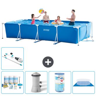 Intex Piscina Con Estructura Rectangular - 450x220x84 Cm - 7-piezas S40307