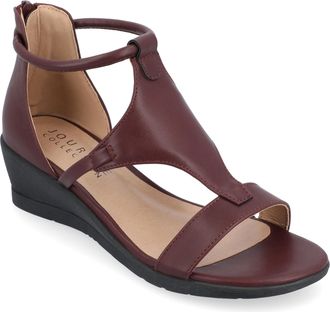 Journee Collection Women & apos;s Trayle Medium and Wide Width Wedge Sandals