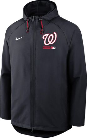 Nike Washington Nationals Authentic Collection Nike Mens Therma-FIT MLB Full-Zip Hooded Jacket in Blue | 04HC195NWTL-FHP