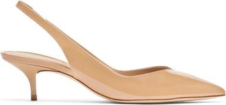 Stuart Weitzman Schoenen, Dames, Beige, 36 EU, Elegante Slingback Pump met V-vormige Uitsnijding