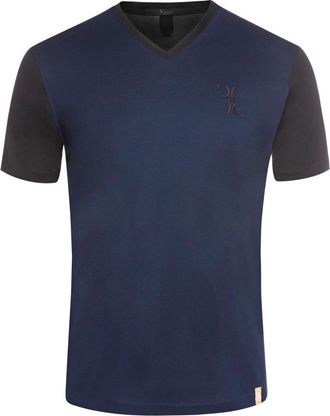 Billionaire Boys Club T-shirt V-neck SS Double B - Heren - T-shirts - Blauw - XS - Katoen - Tops