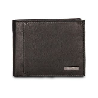 Laura Biagiotti Leren Portemonnee - Heren - Accessoires - Zwart - Maat: ONE Size Leer
