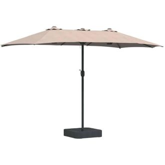 vidaXL Parasol De Jard&iacute;n Taup&eacute; 385 X 209 X 244 Cm Tela Vidaxl