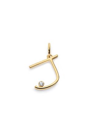 Monica Vinader Lab Grown Diamond Initial Pendant in 18K Gold Vermeil /Diamond at Nordstrom