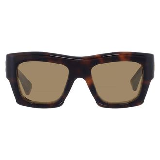 Gucci Brown with Light Gold Mirror Square Ladies Sunglasses GG1772S 007 52