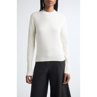 Courr&egrave;ges Fitted Merino Lambswool Sweater in Pillow at Nordstrom, Size X-Small