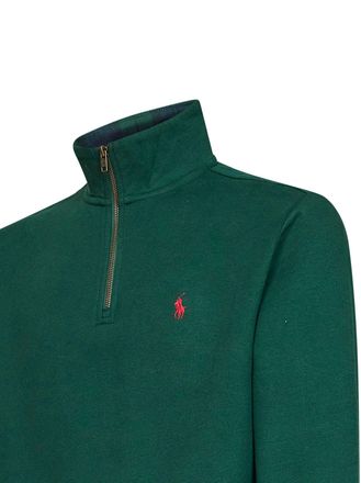 Polo Ralph Lauren Half-Zip Cotton Sweatshirt - Green