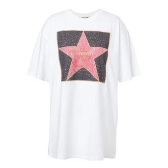Roberto Cavalli Walk Of Fame Star Logo Cotton T-Shirt, Size X-Small