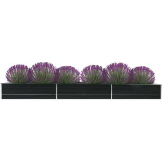 vidaXL Vidaxl - Arriate De Jard&iacute;n De Acero Galvanizado Antracita 480x80x45 Cm