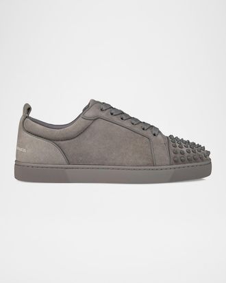 Christian Louboutin Louis Jr Spikes Canopy Suede Sneakers