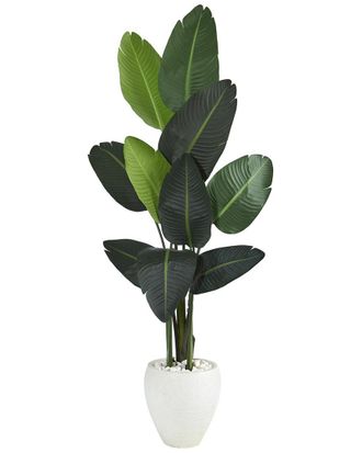 Nearly Natural 63In Travelers Palm Artificial Tree In Planter