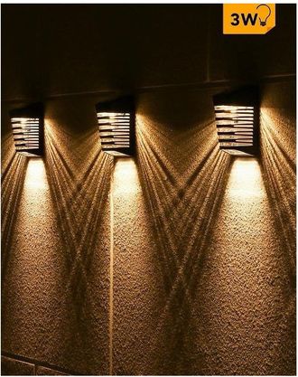 Trade Shop Trade Shop Traesio - Trade Shop - 3watt Led Recarical Applique Con Solare Pannel Ip65 Luce 3000k 6500k Yh0614