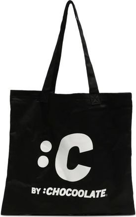 Chocoolate Borsa tote con stampa - Nero