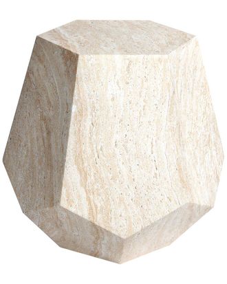 Empire Art Direct Celestial Harmony Travertine Finish Italian Design Side Table