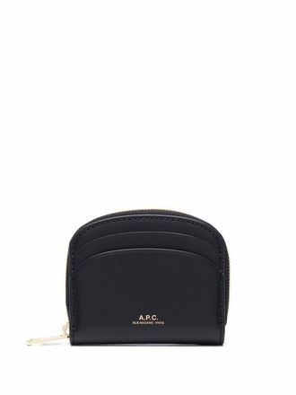 A.P.C. Demi-Lune Mini compact wallet - women - Calf Leather - One Size - Black