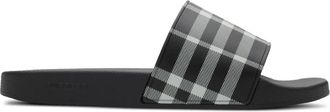 Burberry Check Slides - Heren - Sandalen - Zwart - 40 EU - Schoenen