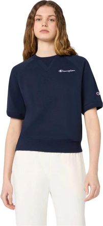 Champion Hoodies & sweatvesten, Dames, Blauw, XS, Crewneck Sweatshirt