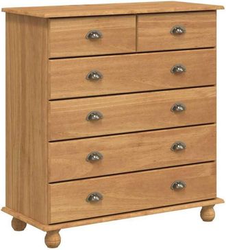 vidaXL Cassettiera Marrone 91 x 40 x 95.5 cm Legno massello di pino - Vidaxl