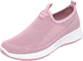 Generic Wide fit Shoes Womens Ladies Trainers Trainers Propulsion Plate Technology Captures Returns Energy Springy Effortless Run Safety Shoes for Wedge Pink