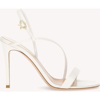 Gianvito Rossi Manhattan 95 Sandal in White Nappa Leather at Nordstrom, Size 37.5
