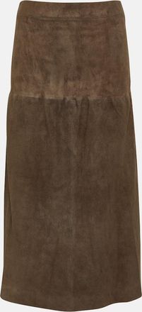 Joseph Sacha suede midi skirt