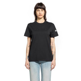 Moncler Embroidered Tonal Logo Cotton T-Shirt