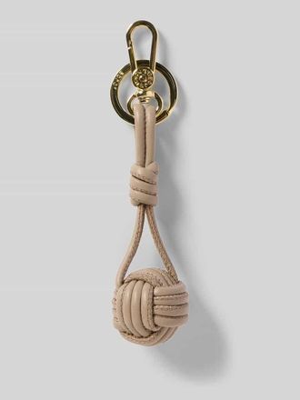 Abro Abro Schlüsselanhänger mit Logo-Prägung in Taupe, Größe 1