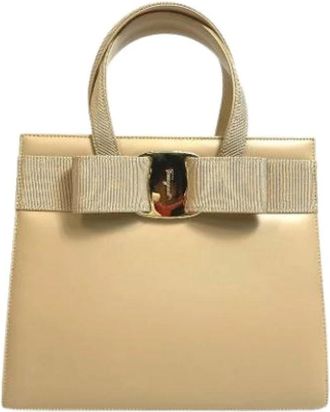 Ferragamo Pre-owned Handbags, female, Beige, Size: ONE SIZE Pre-owned Handbag