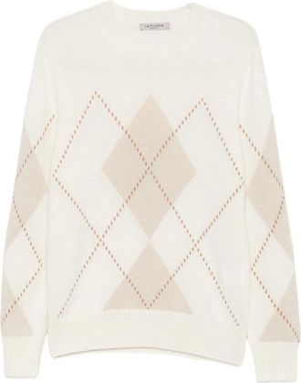 La Fileria Argyle-pattern Crew Neck Sweater