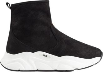 HUB Zwarte Rock High Sneakers voor Vrouwen - Dames - Sneakers - Zwart - 41 EU - Schoenen