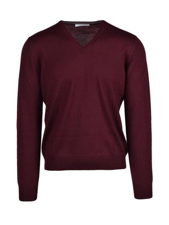 Gran Sasso Classic V-Neck Sweater in 100% Virgin Wool