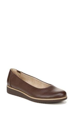 Naturalizer Idea Ballet Wedge Slip-On Flat - Wide Width Available in Coffee Brown at Nordstrom Rack, Size 5.5