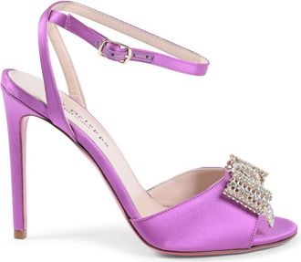 Dee Ocleppo Satin Bow Sandal with Swarovski Crystal Detail
