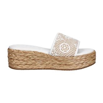 Guess Binata Slide - Dames - Schoenen - Wit - Maat: 41 EU Leer