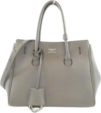 Balenciaga Pre-owned Handbags, female, Gray, Size: ONE SIZE Pre-owned Hampton Mini Calf Bag