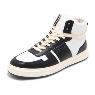 Hogan H668 High Top Fascia Logo - Heren - Sneakers - Wit - 42 1/2 EU - Leer - Schoenen
