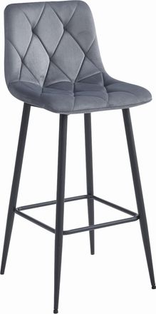 OEM Taburete Nado - Terciopelo Gris Oscuro / Patas Negras X 1