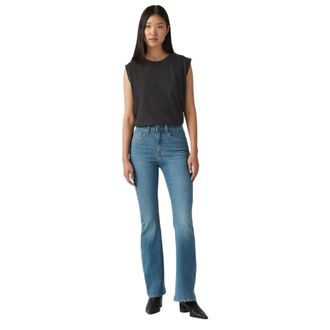 Levi's Dames/Dames Hoog Uitlopende Jeans (Lichtblauw)