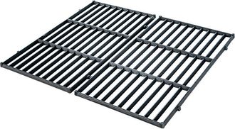 Clp Set De Parillas De Hierro Fundido Negro 44,5x26 Cm