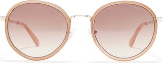 Kenneth Cole 53mm Round Sunglasses in Shiny Pink /Gradient Brown at Nordstrom Rack