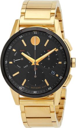 Movado Museum Sport Chronograph Quartz Black Dial Mens Watch 0607803