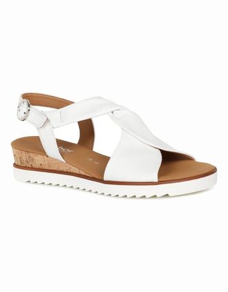 Gabor Womens Rich Womens Sandals - White - Size: 6.5