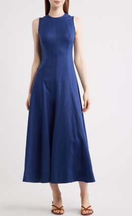 Reformation Cecila Sleeveless Linen Maxi Dress in Danube at Nordstrom, Size 0