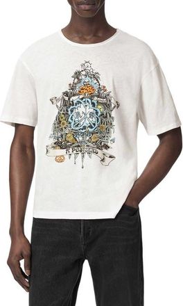 AllSaints Nazare Graphic T-Shirt in Ashen White at Nordstrom, Size Xx-Large