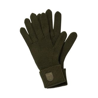 Parajumpers Eenvoudige merinowollen handschoenen - unisex - Accessoires - Groen - Maat: S/M Wol