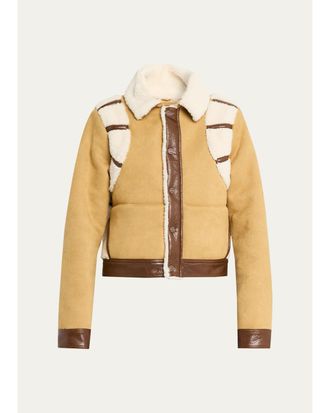 Mother The Tripper Mixed Media Puffer Jacket