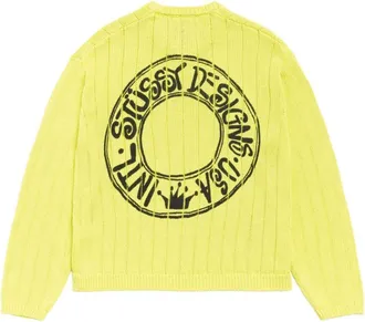 St&uuml;ssy Buana Logo Sweater Lime 117294-LIME