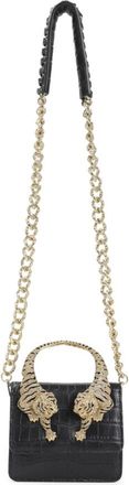 Roberto Cavalli Small Roar Bag - Dames - Schoudertassen - Zwart - ONE Size - Leer - Tassen
