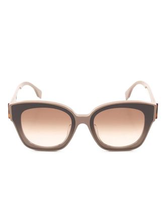 Fendi 2020s zonnebril met vierkant montuur - Beige