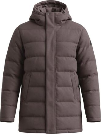 H&egrave;SKIMO Lange Gewatteerde Parka - Heren - Mantels - Bruin - Maat: 3XL Wol